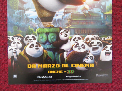 KUNG FU PANDA 3 ITALIAN LOCANDINA (27"x13") POSTER DREAMWORKS JACK BLACK '16