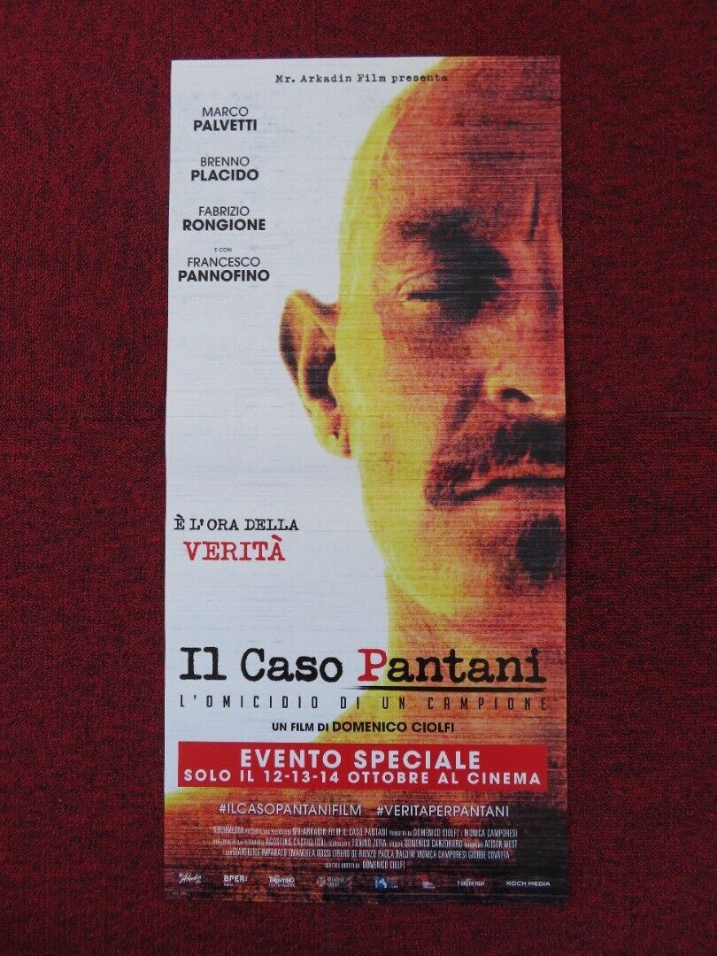 IL CASO PANTANI ITALIAN LOCANDINA (26.5"x12.5") POSTER MARCO PALVETTI 2020