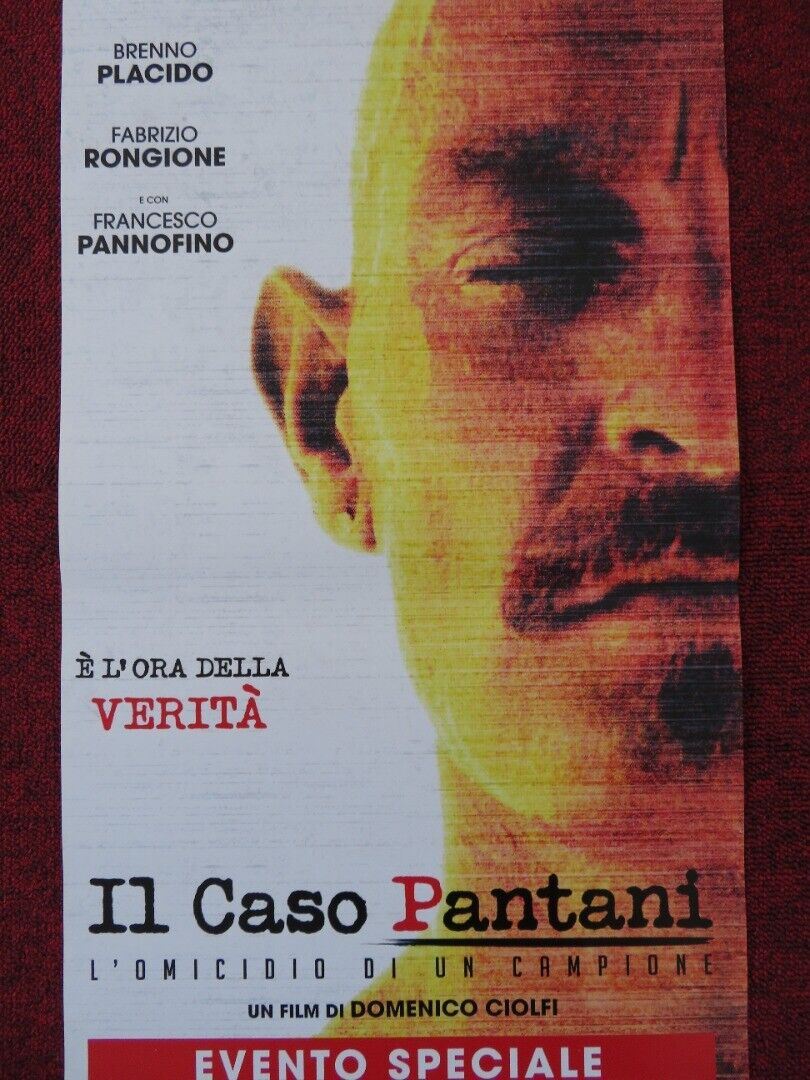 IL CASO PANTANI ITALIAN LOCANDINA (26.5"x12.5") POSTER MARCO PALVETTI 2020