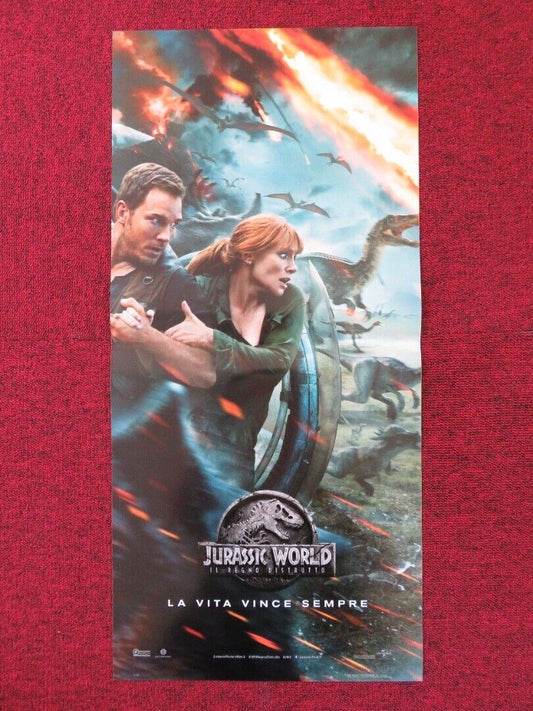 JURASSIC WORLD: FALLEN KINGDOM ITALIAN LOCANDINA (26.5"x12.5") POSTER 2018