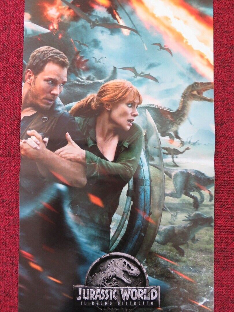 JURASSIC WORLD: FALLEN KINGDOM ITALIAN LOCANDINA (26.5"x12.5") POSTER 2018