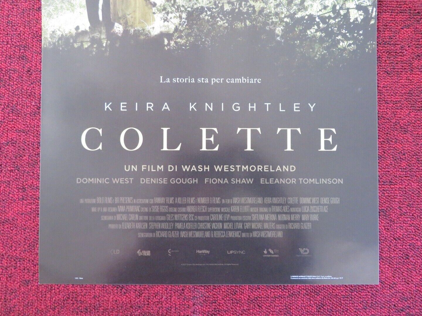 COLETTE ITALIAN LOCANDINA (26.5"x12.5") POSTER KEIRA KNIGHTLEY FIONA SHAW 2018