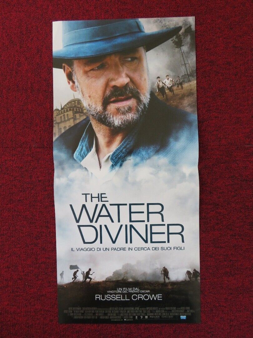 THE WATER DIVINER  ITALIAN LOCANDINA (26.5"x12.5") POSTER RUSSELL CROWE 2014