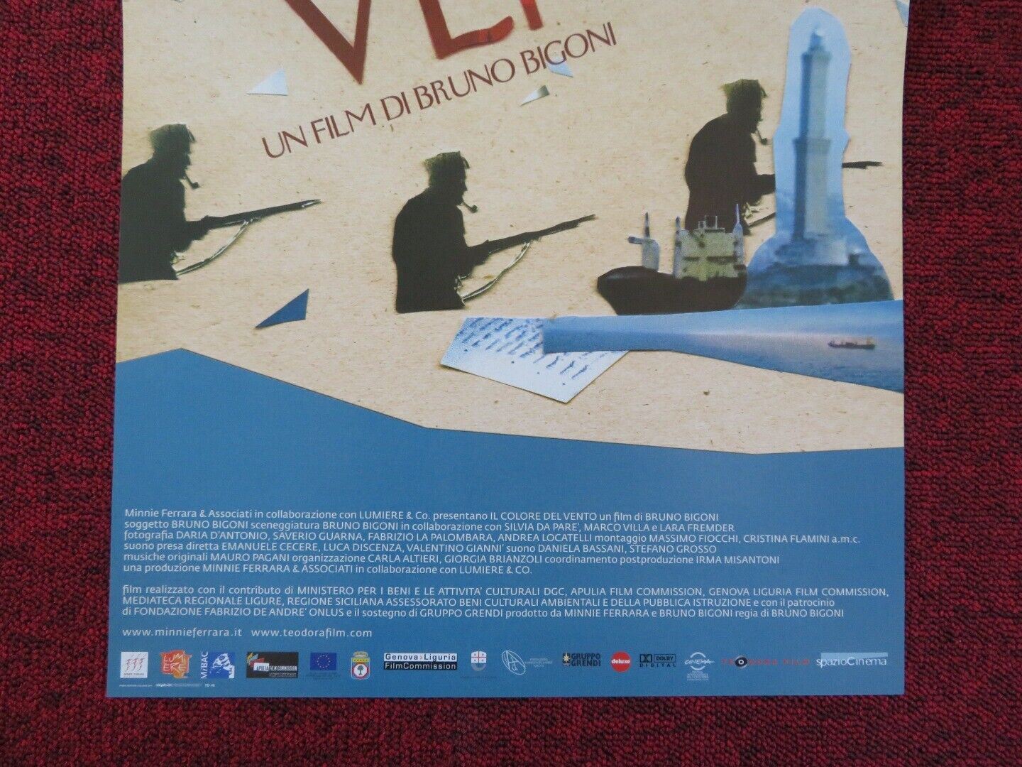 IL COLORE DEL VENTO ITALIAN LOCANDINA (26.5"x12.5") POSTER BRUNO BIGONI 2011