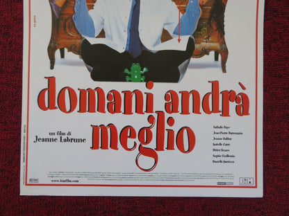 DOMANI ANDRA MEGLIO ITALIAN LOCANDINA (27.5"x13") POSTER NATHALIE BAYE 2000