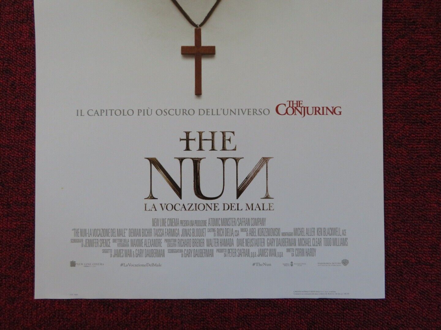 THE NUN  ITALIAN LOCANDINA (26.5"x12.5") POSTER DAMIAN BICHIR TAISSA FARMIGA '18