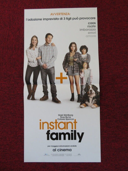 INSTANT FAMILY ITALIAN LOCANDINA (27"x13") POSTER M WAHLBERG R BYRNE 2018