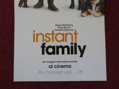 INSTANT FAMILY ITALIAN LOCANDINA (27"x13") POSTER M WAHLBERG R BYRNE 2018