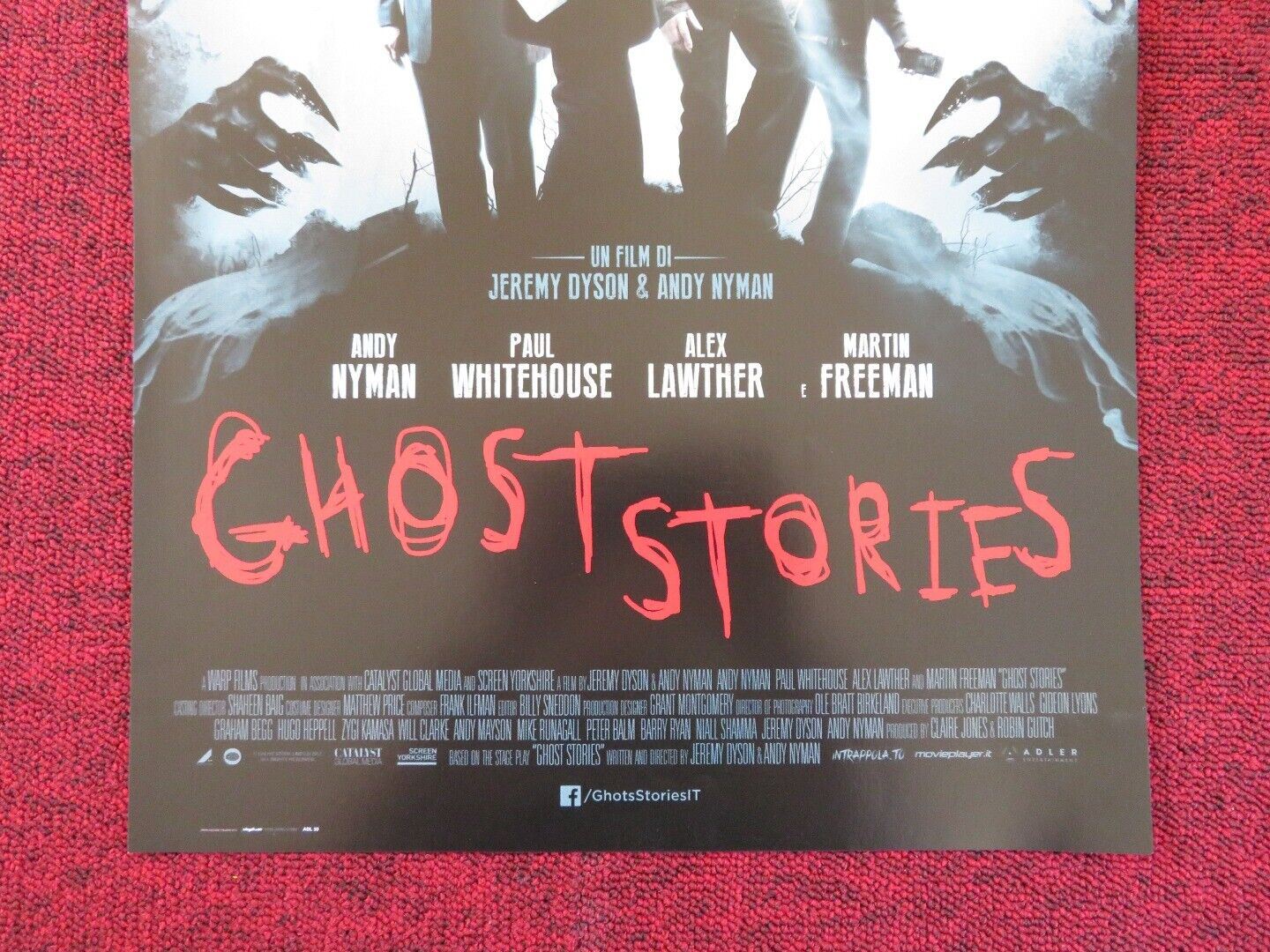 GHOST STORIES  ITALIAN LOCANDINA (26.5"x12.5") POSTER ANDY NYMAN  2017