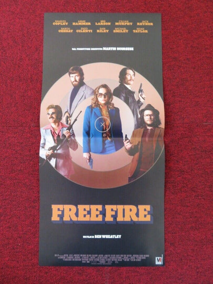 FREE FIRE  ITALIAN LOCANDINA (27.5"x13") POSTER SAM RILEY ENZO CILENTI 2016