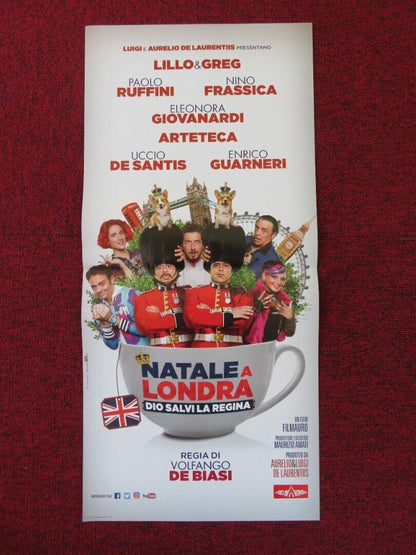 NATALE A LONDRA- DIO SALVI LA REGINA ITALIAN LOCANDINA (26.5"x12.5") POSTER '16