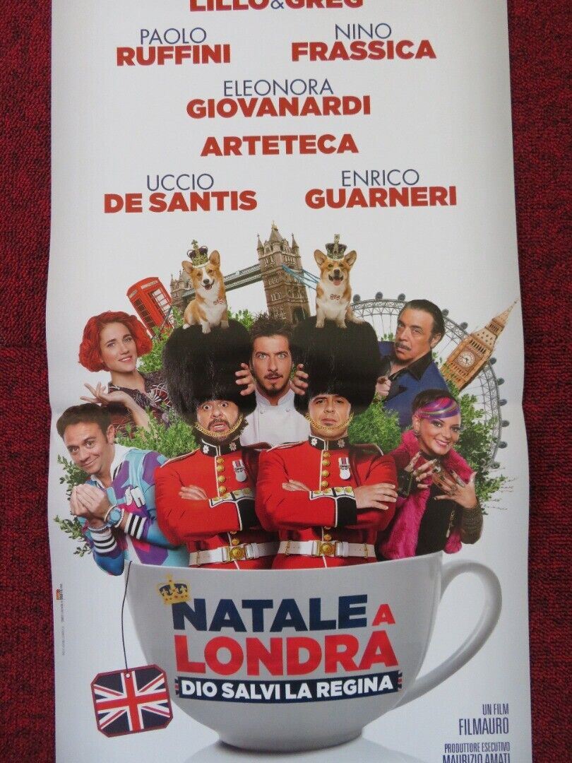 NATALE A LONDRA- DIO SALVI LA REGINA ITALIAN LOCANDINA (26.5"x12.5") POSTER '16