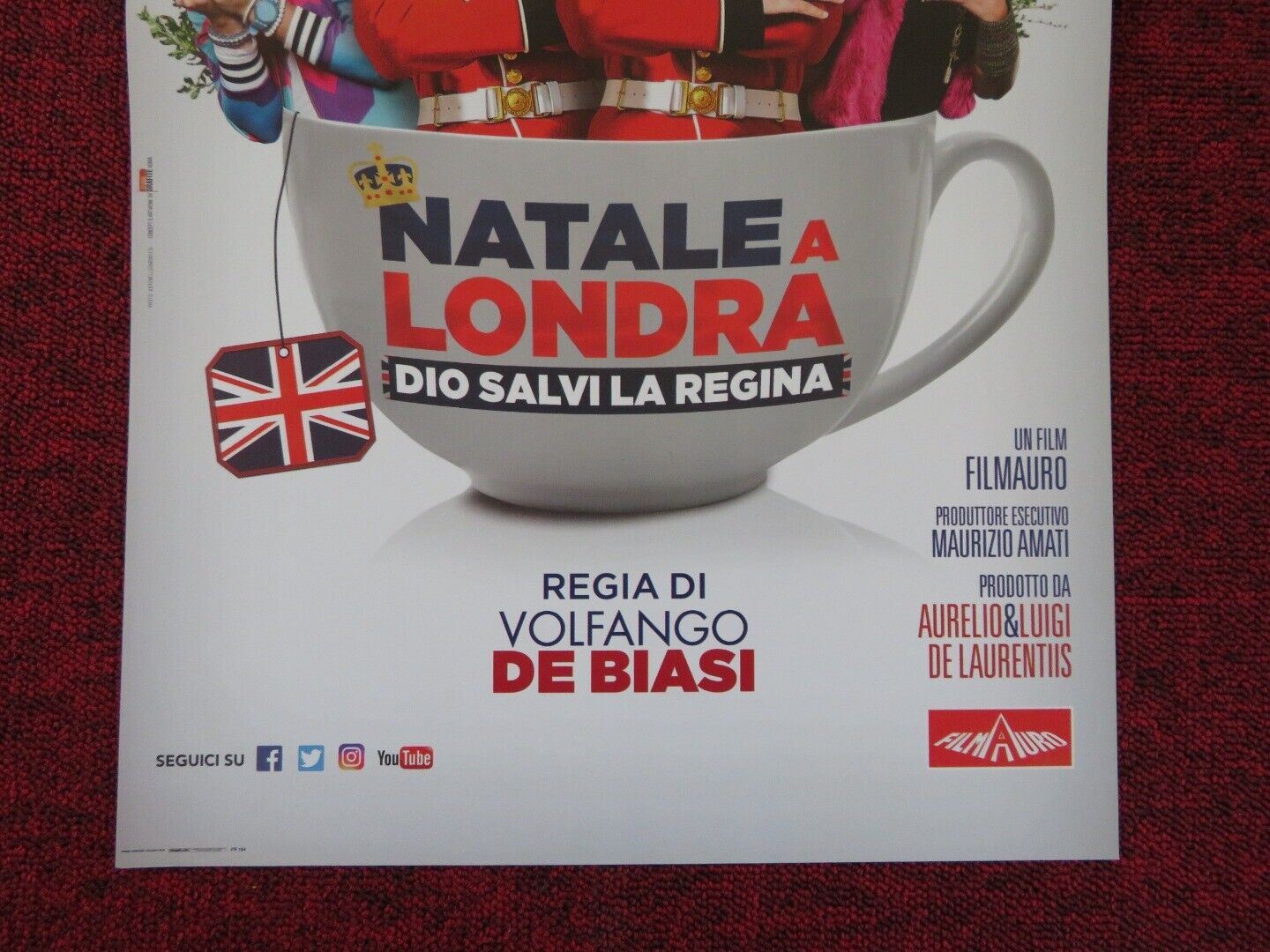 NATALE A LONDRA- DIO SALVI LA REGINA ITALIAN LOCANDINA (26.5"x12.5") POSTER '16