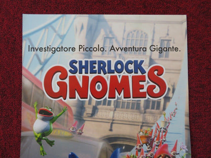 SHERLOCK GNOMES  ITALIAN LOCANDINA (27"x13") POSTER KELLY ASBURY 2018