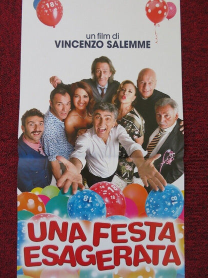 UNA FESTA ESAGERATA  ITALIAN LOCANDINA (26.5"x12.5") POSTER V SALEMME 2018