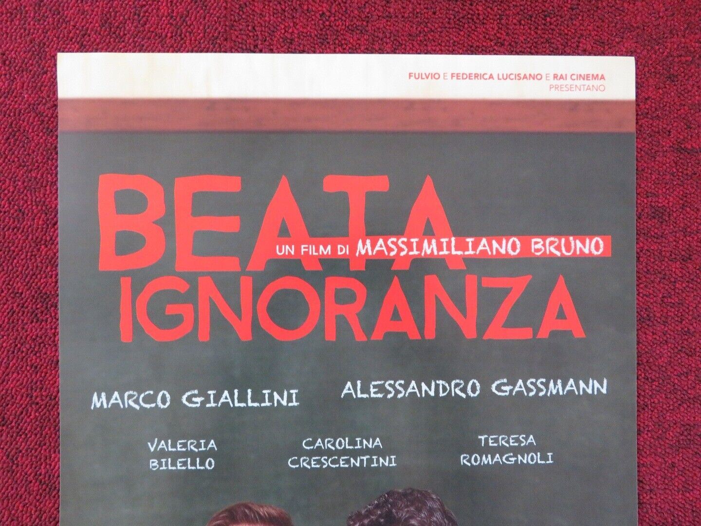 BEATA IGNORANZA  ITALIAN LOCANDINA (26.5"x12.5") POSTER MARCO BILELLO 2017