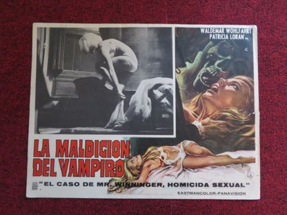 LA MALDIICION DEL VAMPIRO MEXICAN LOBBY CARD SPENCER PATRICIA LORAN 1971