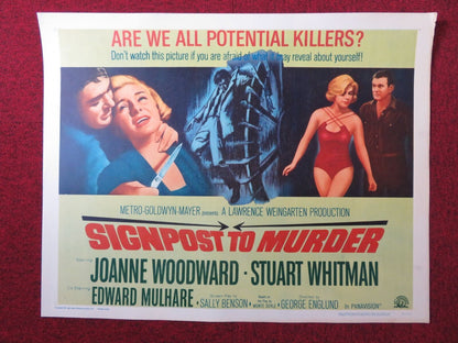 SIGNPOST TO MURDER US HALF SHEET (22"x 28") POSTER JOANNE WOODWARD 1965