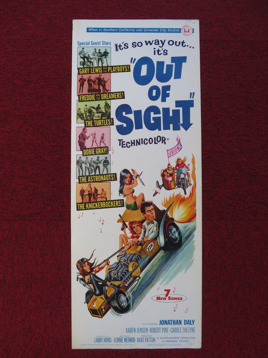 OUT OF SIGHT US INSERT (14"x 36") POSTER JONATHAN DALY KAREN JENSEN 1966