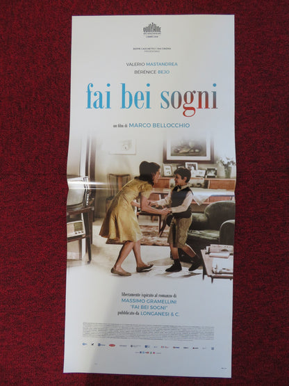 FAI BEI SOGNI ITALIAN LOCANDINA POSTER VALERIO MASTANDREA BERENICE BEJO 2016