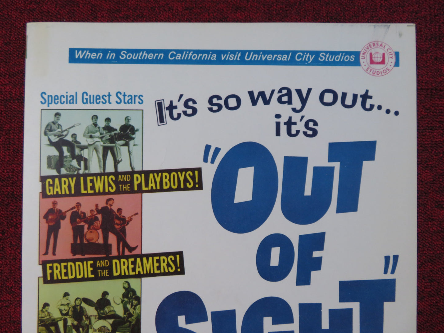 OUT OF SIGHT US INSERT (14"x 36") POSTER JONATHAN DALY KAREN JENSEN 1966