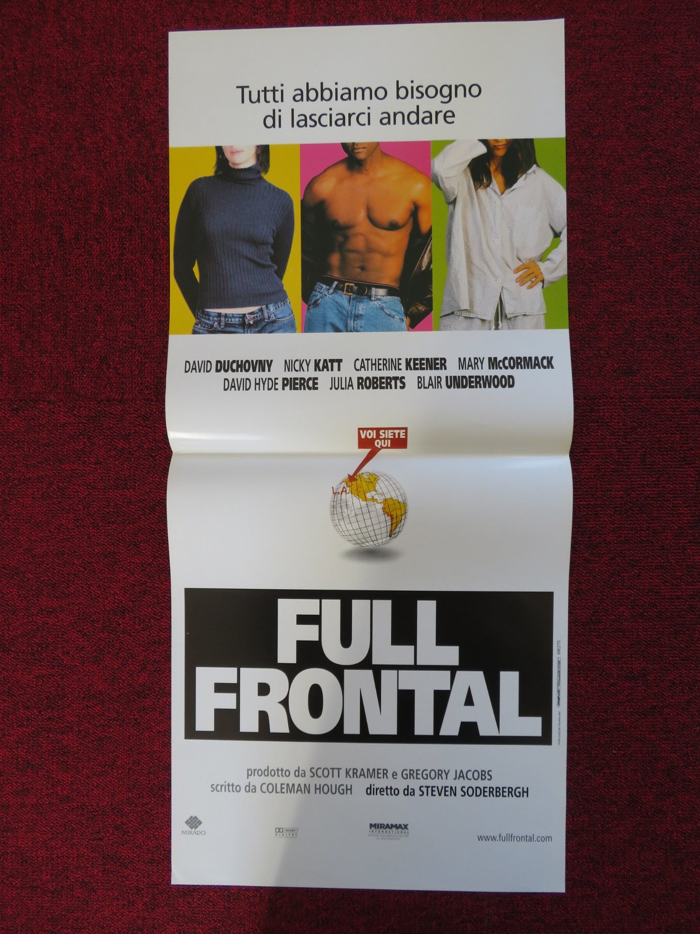 FULL FRONTAL ITALIAN LOCANDINA POSTER DAVID DUCHOVNY NICKY KATT 2002