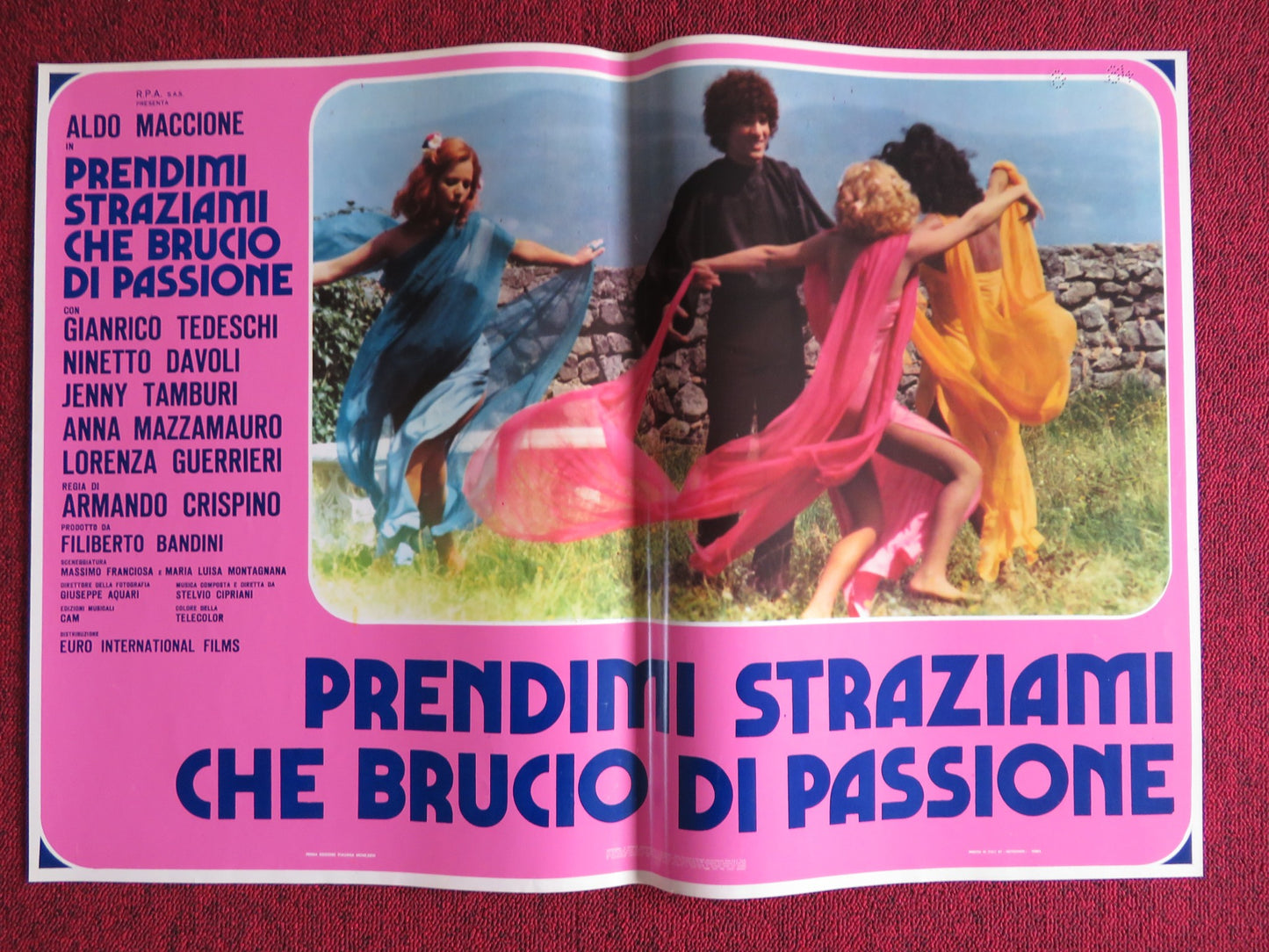 PRENDIMI STRAZIAMI CHE BRUCIO DI PASSIONE - E ITALIAN FOTOBUSTA POSTER 1975