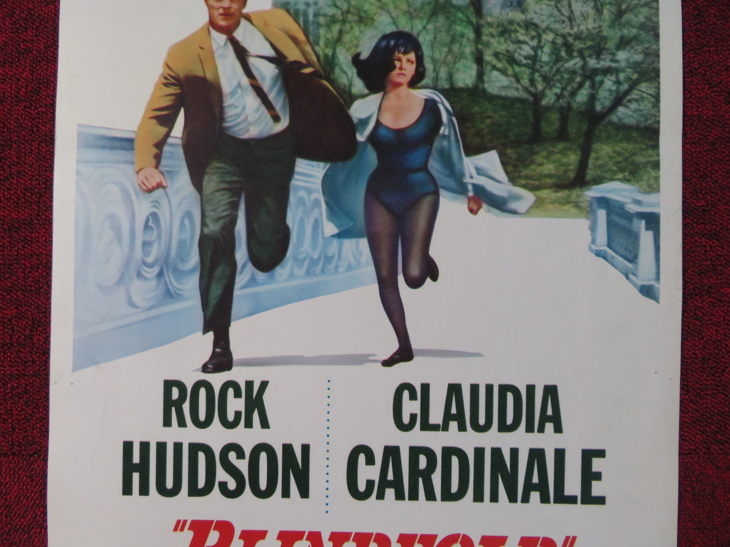 BLINDFOLD US INSERT (14"x 36") POSTER ROCK HUDSON CLAUDIA CARDINALE 1966