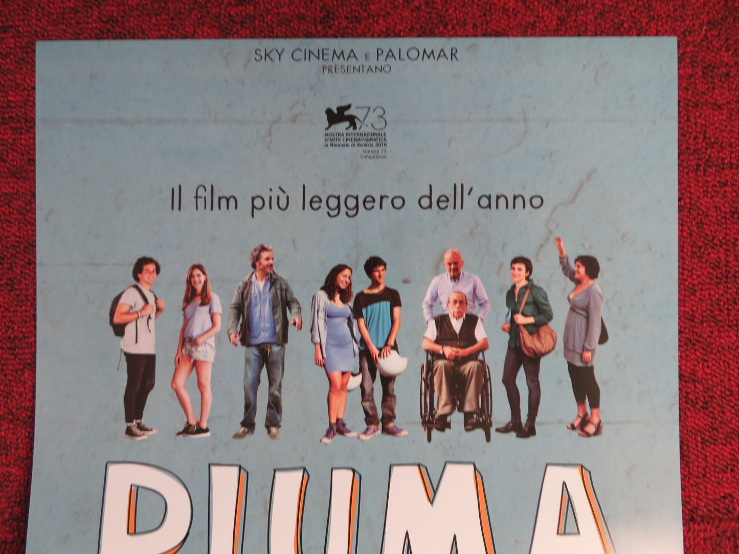 PIUMA / FEATHER ITALIAN LOCANDINA POSTER LUIGI FEDELE BLU YOSHIMI 2016