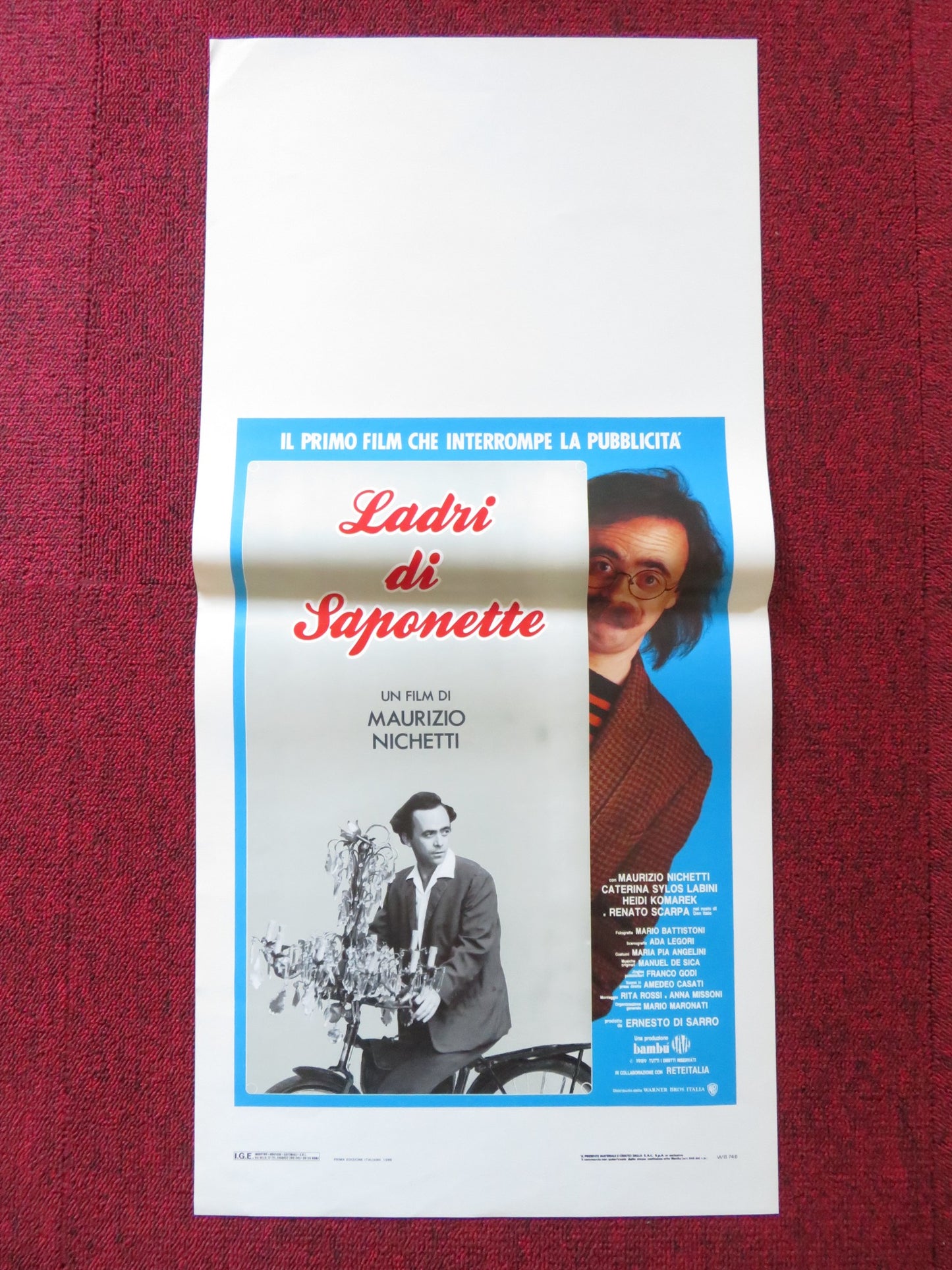 THE ICICLE THIEF ITALIAN LOCANDINA POSTER MAURIZIO NICHETTI C. SYLOS LABIN 1989