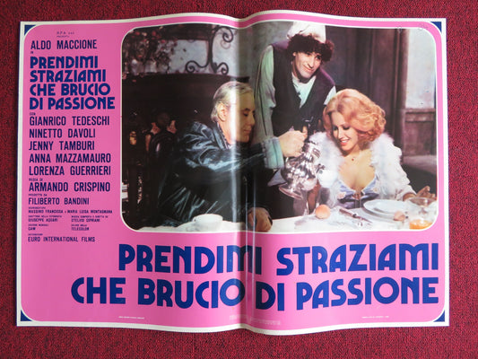 PRENDIMI STRAZIAMI CHE BRUCIO DI PASSIONE - F ITALIAN FOTOBUSTA POSTER 1975