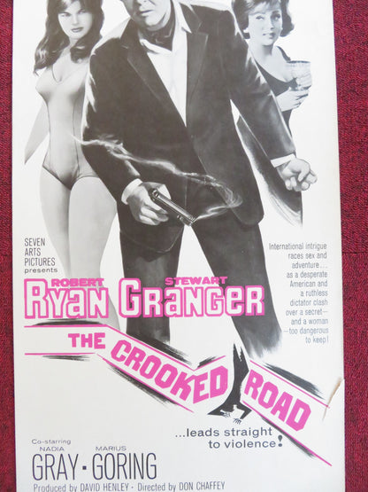 THE CROOKED ROAD US INSERT (14"x 36") POSTER ROBERT RYAN STEWART GRANGER 1965