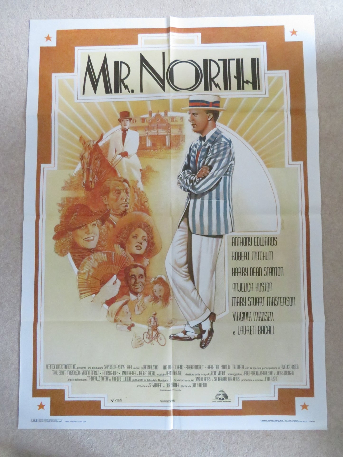 MR NORTH ITALIAN 2 FOGLIO POSTER ANTHONY EDWARDS ROBERT MITCHUM 1988