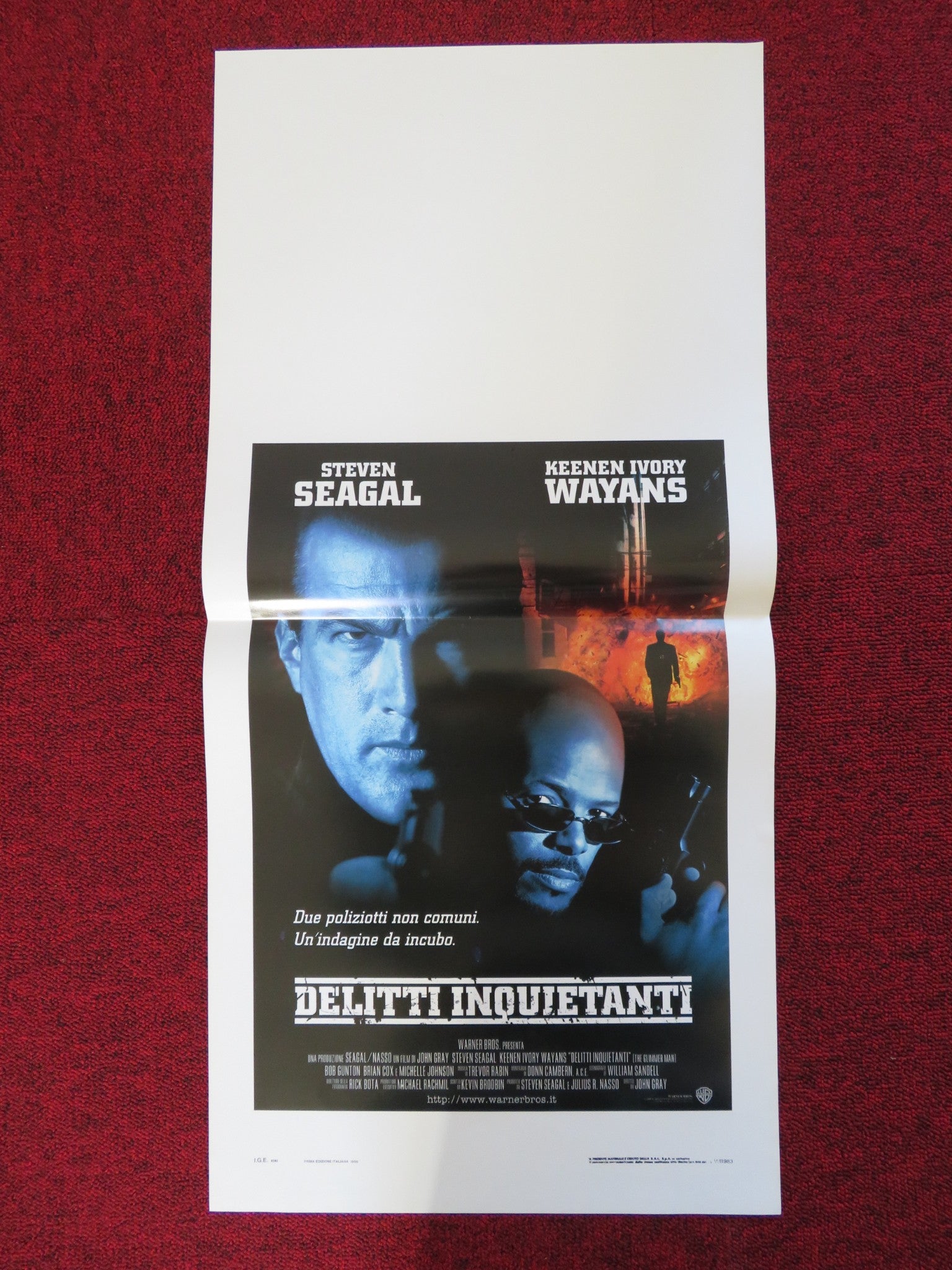 THE GLIMMER MAN ITALIAN LOCANDINA POSTER STEVEN SEAGAL KEENEN IVORY WA ...