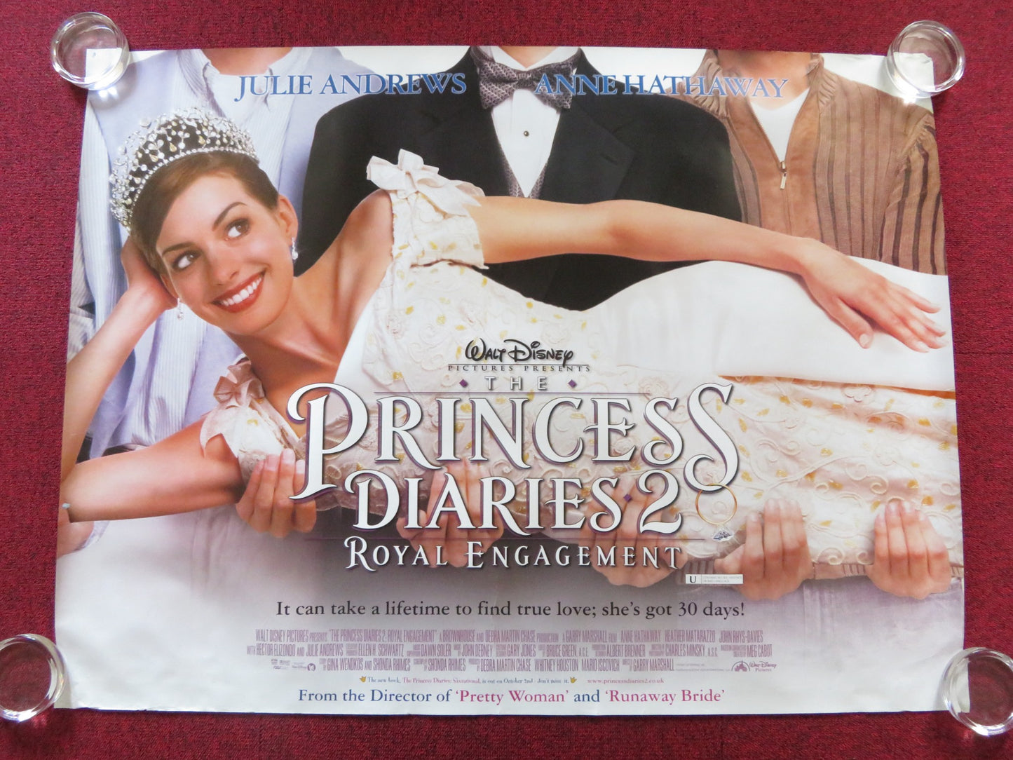 THE PRINCESS DIARIES 2: ROYAL ENGAGEMENT UK QUAD (30"x 40") ROLLED POSTER 2004