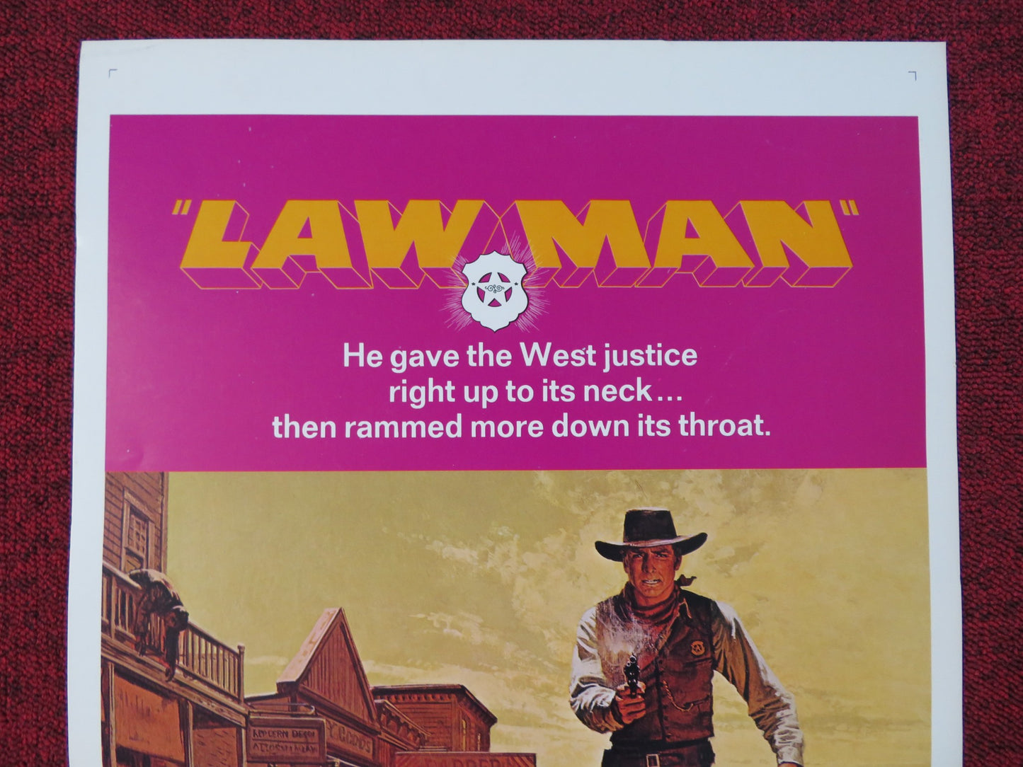 LAWMAN US INSERT (14"x 36") POSTER BURT LANCASTER ROBERT DUVALL 1971