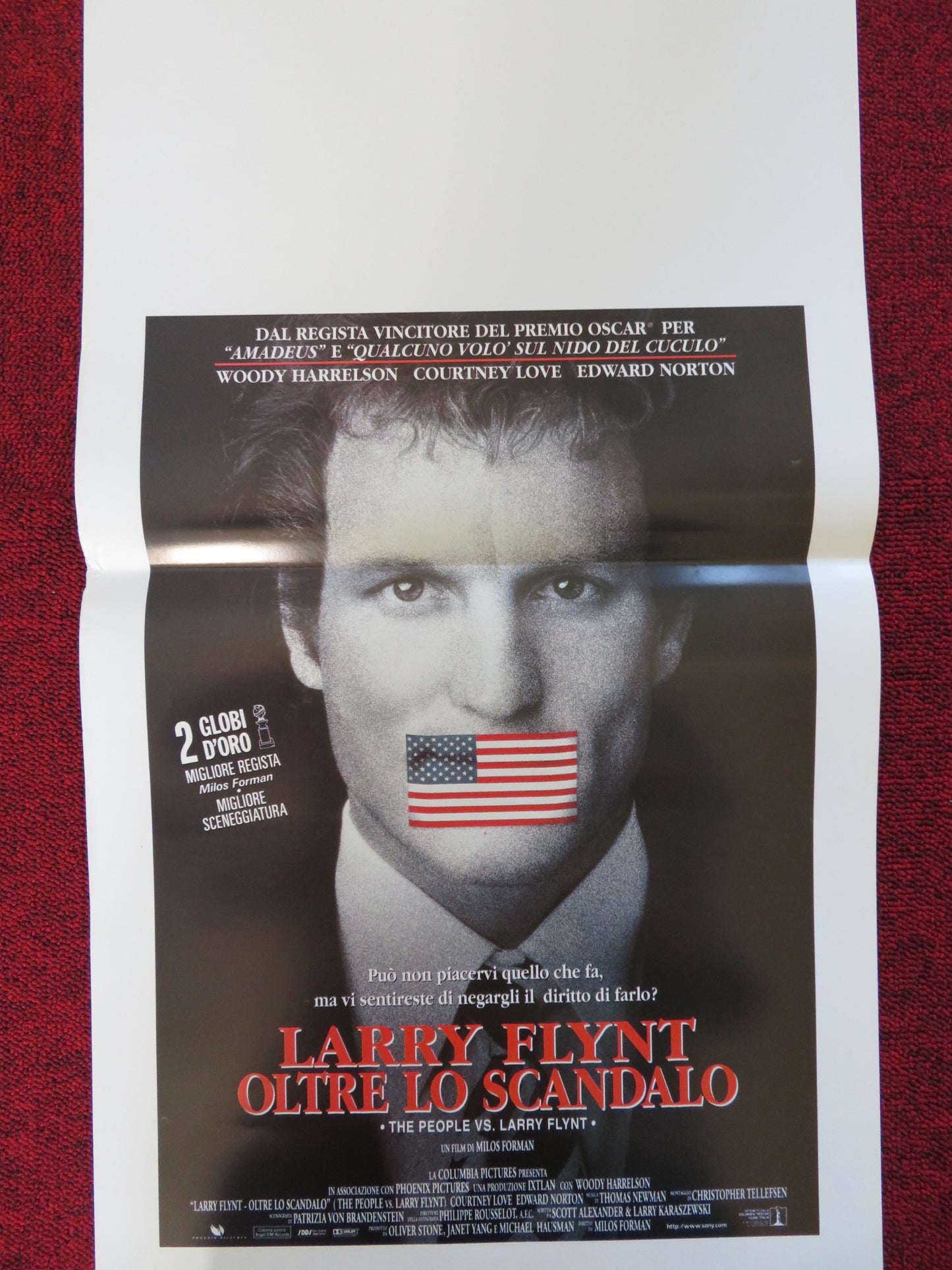 THE PEOPLE VS. LARRY FLYNT ITALIAN LOCANDINA POSTER WOODY HARRELSON C. LOVE 1997