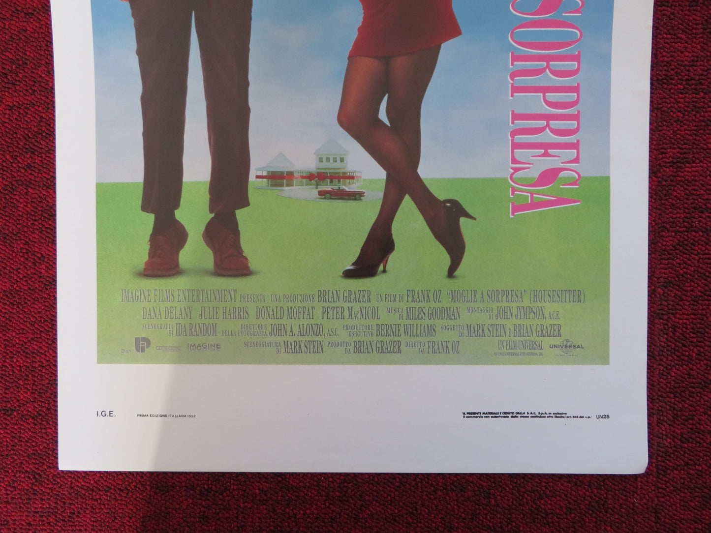 HOUSESITTER ITALIAN LOCANDINA POSTER STEVE MARTIN GOLDIE HAWN 1992