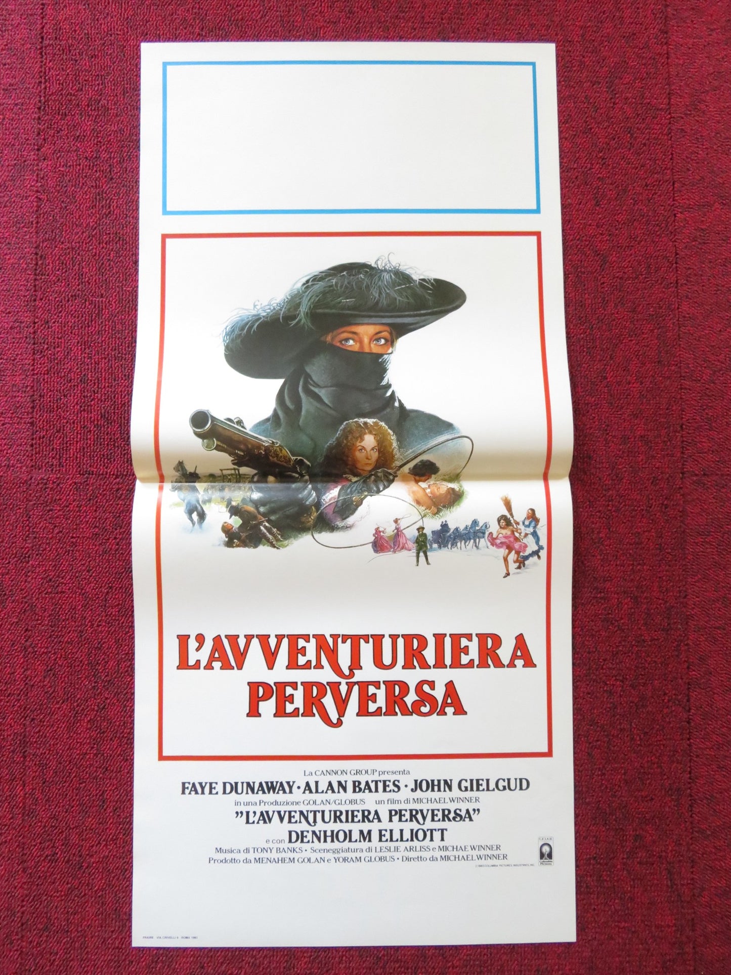 THE WICKED LADY ITALIAN LOCANDINA POSTER CANNON FAYE DUNAWAY 1983