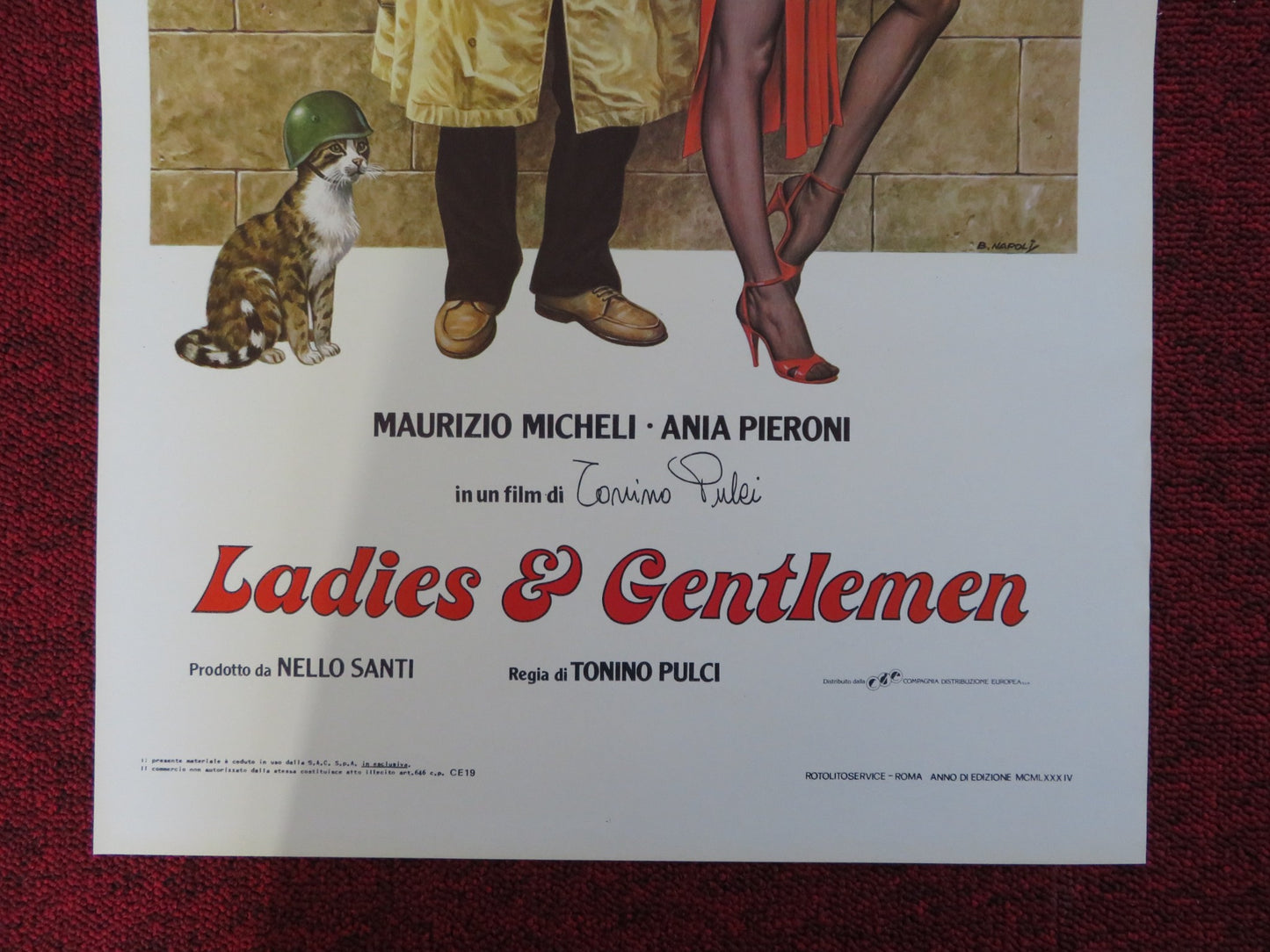 LADIES AND GENTLEMEN ITALIAN LOCANDINA POSTER MAURIZIO MICHELI ANIA PIERONI 1984