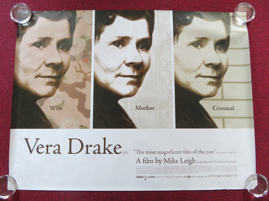 VERA DRAKE UK QUAD (30"x 40") ROLLED POSTER IMELDA STAUNTON 2004