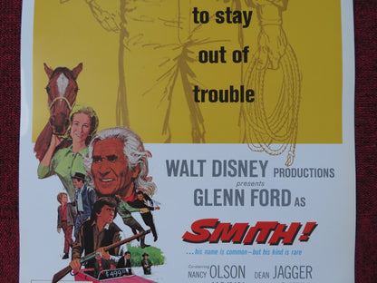 SMITH! US INSERT (14"x 36") POSTER WALT DISNEY GLENN FORD NANCY OLSON 1969