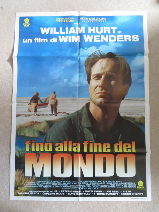 UNTIL THE END OF THE WORLD ITALIAN 2 FOGLIO POSTER WILLIAM HURT 1991