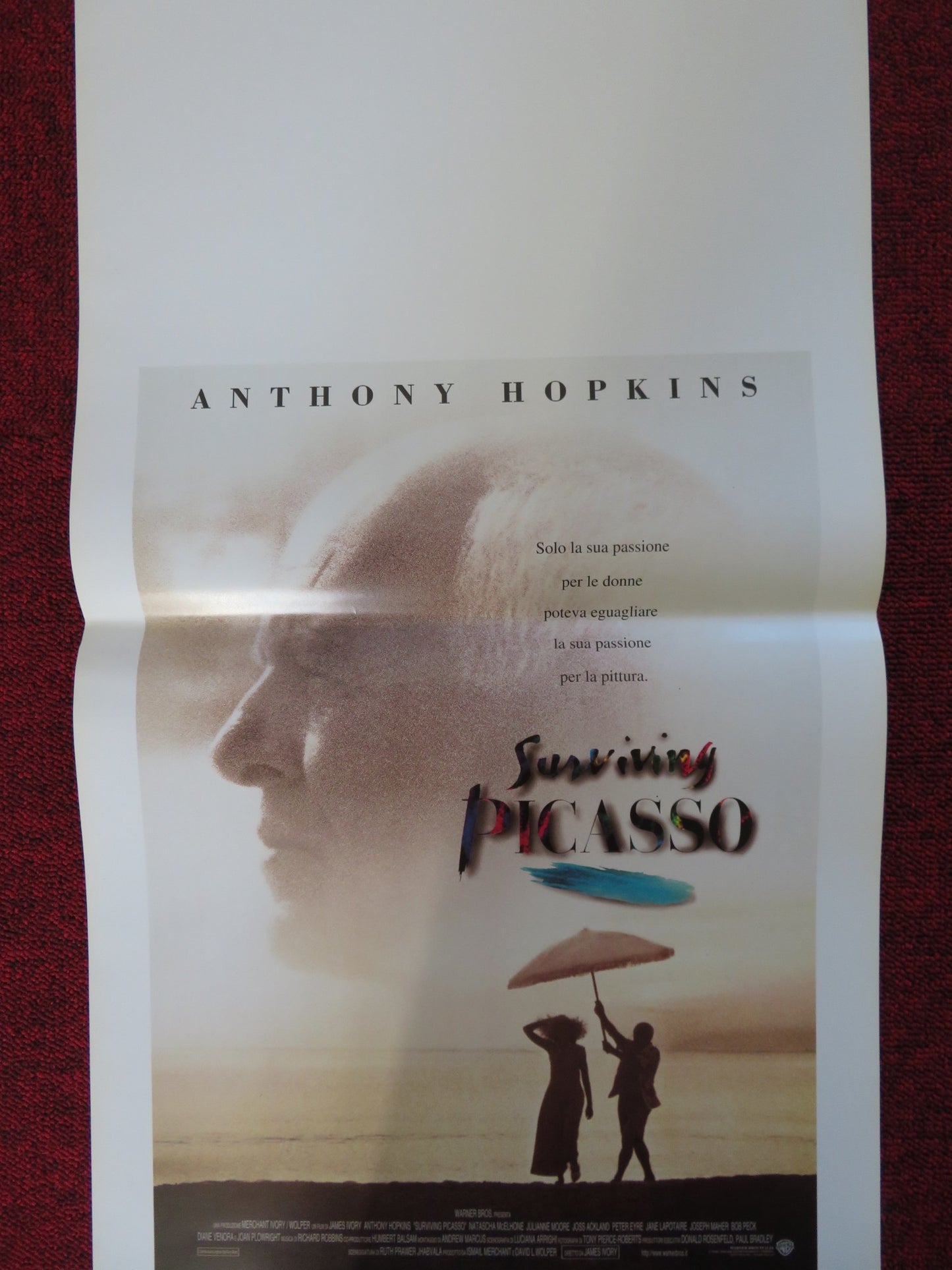 SURVIVING PICASSO ITALIAN LOCANDINA POSTER ANTHONY HOPKINS N. MCELHONE 1996