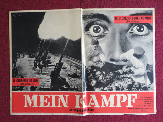 MEIN KAMPF ITALIAN FOTOBUSTA POSTER ERWIN LEISER TORE SJOBERG 1960