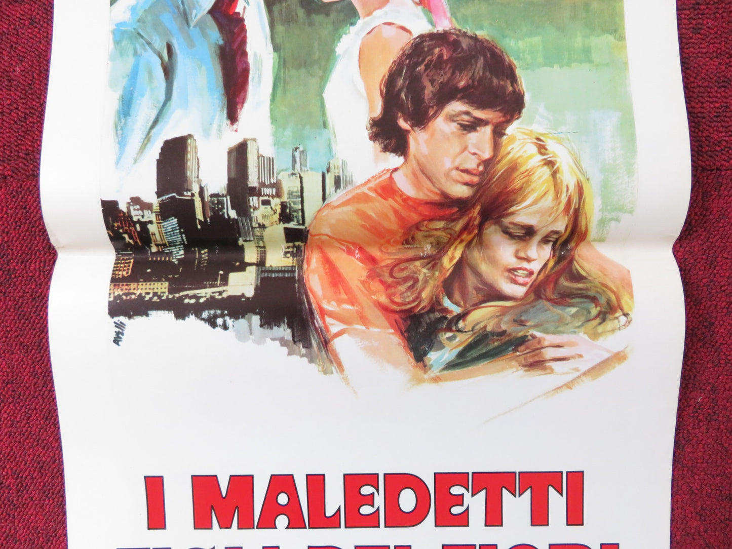 I MALEDETTI FIGLI DEI FIORI ITALIAN LOCANDINA POSTER MICHAEL BRANDON 1971