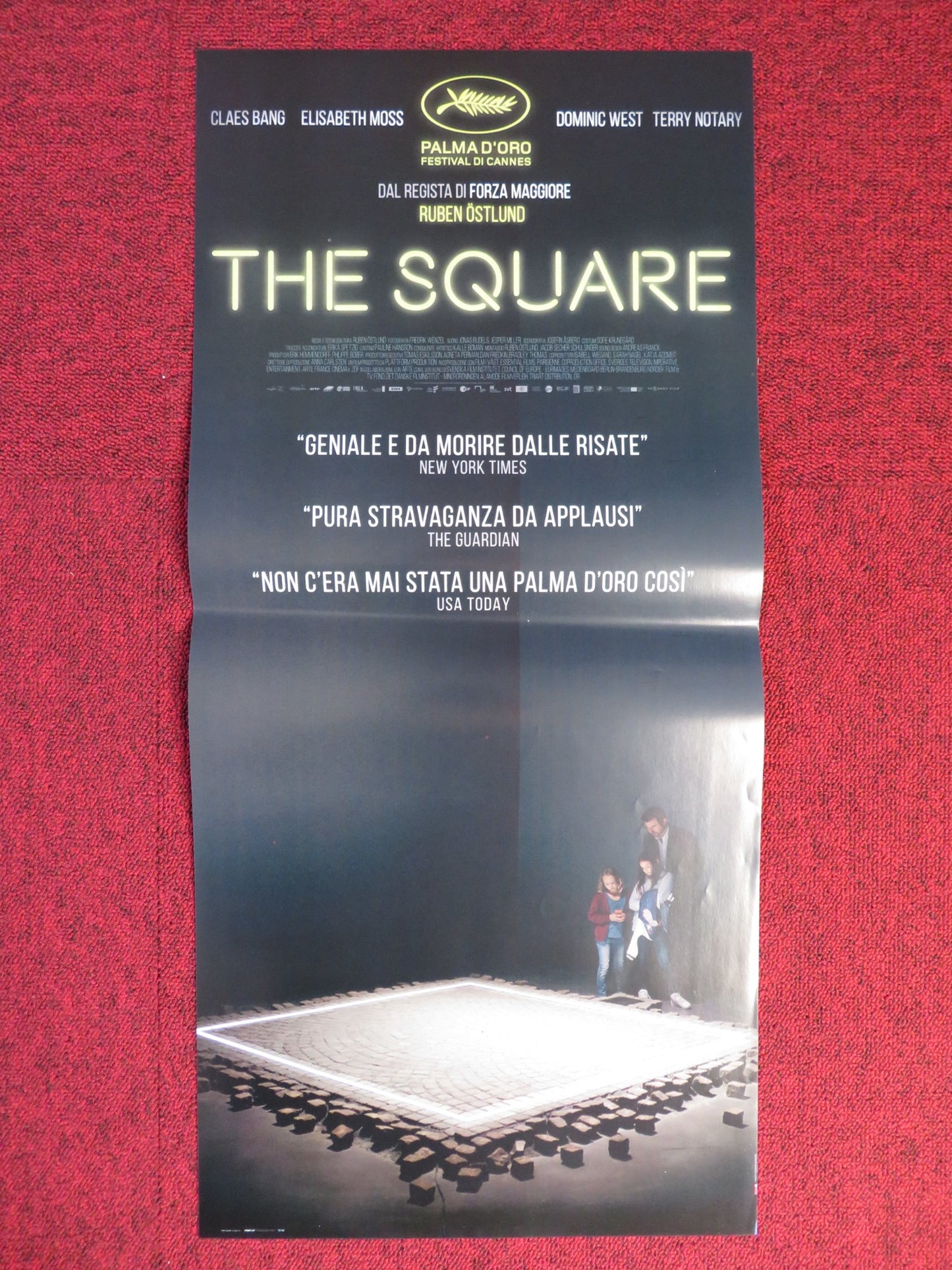 THE SQUARE ITALIAN LOCANDINA POSTER CLAES BANG ELISABETH MOSS 2017