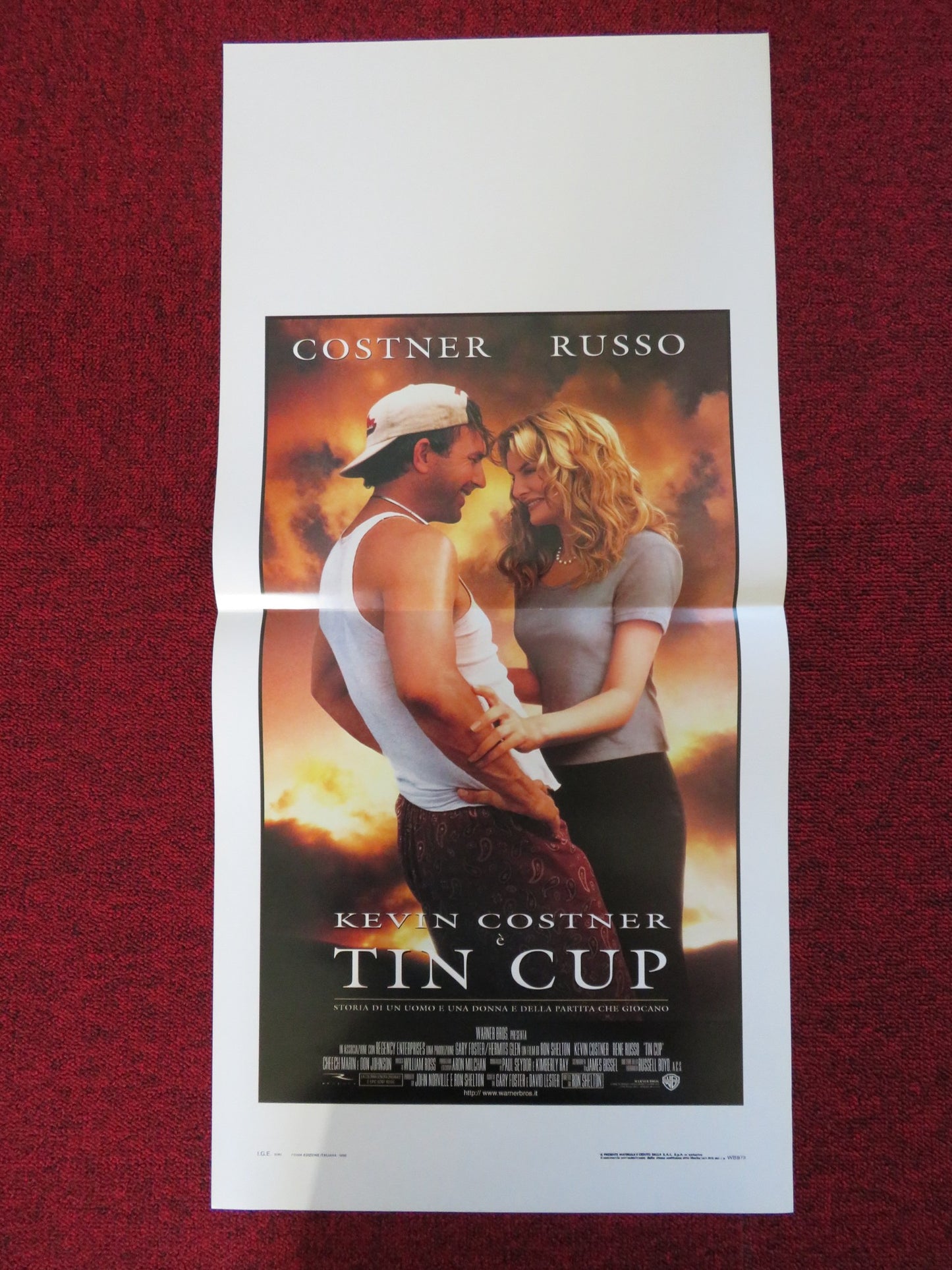 TIN CUP ITALIAN LOCANDINA POSTER KEVIN COSTNER RENE RUSSO 1996