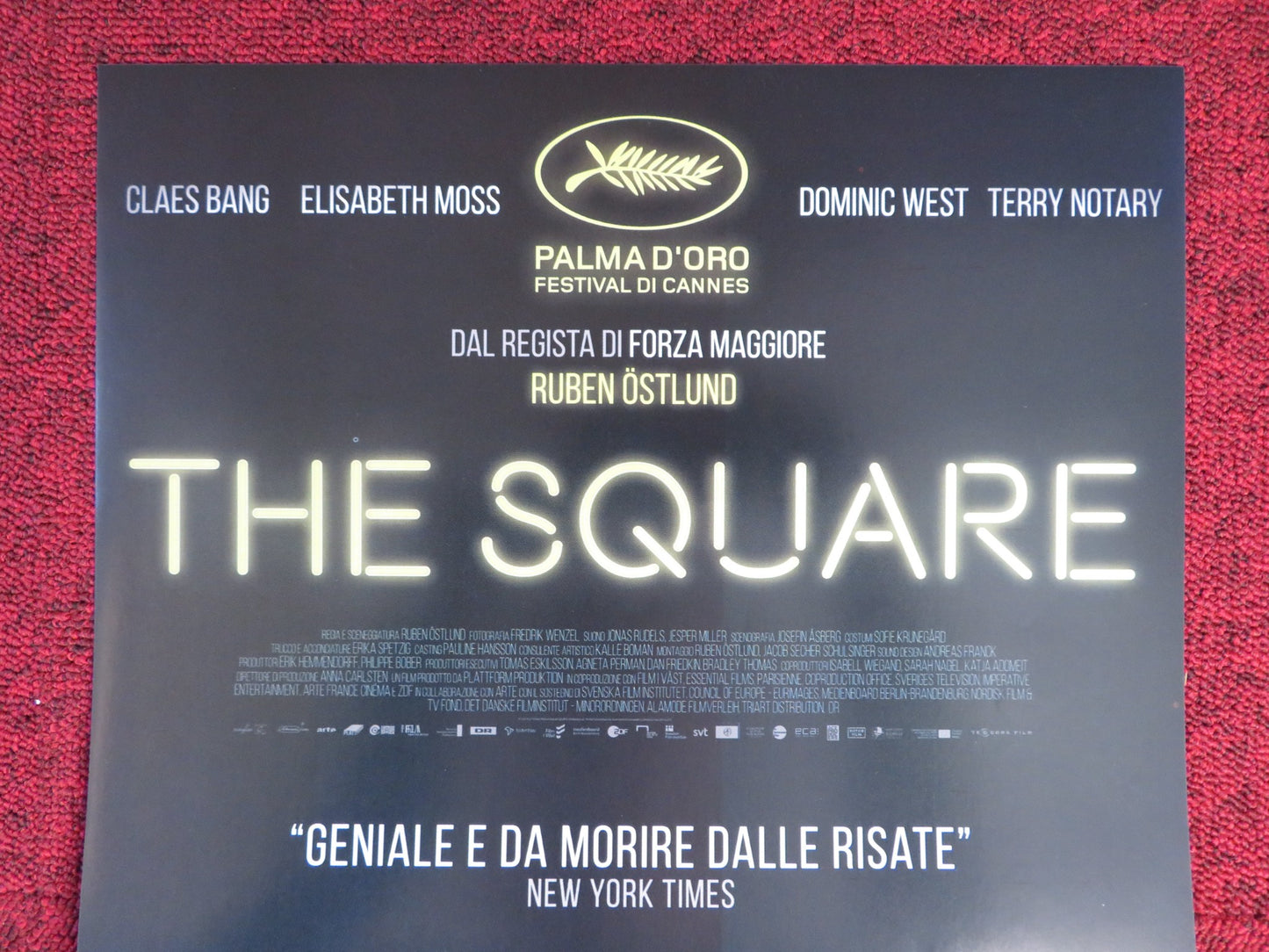 THE SQUARE ITALIAN LOCANDINA POSTER CLAES BANG ELISABETH MOSS 2017