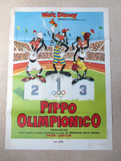 SUPERSTAR GOOFY ITALIAN 2 FOGLIO POSTER DISNEY PINTO COLVIG 1972